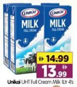 Al Madina Hypermarket Unikai UHT Full Cream Milk 4's offer