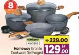 Al Madina Hypermarket Homeway Granite Cookware Set Forged offer