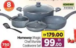 Al Madina Hypermarket Homeway Magic Chef Marble Cookware Set offer