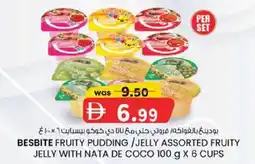 KM Trading Besbite fruity pudding/jelly assorted fruity jelly with nata de coco offer
