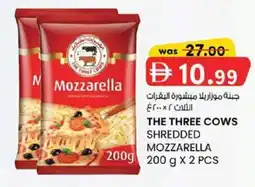 KM Trading The three cows shredded mozzarella offer