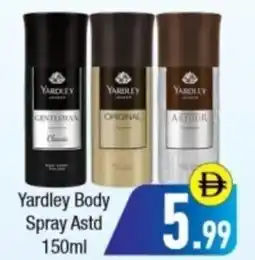 Bluemart Yardley Body Spray offer