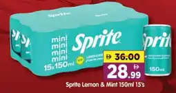 Al Madina Hypermarket Sprite Lemon & Mint 15's offer