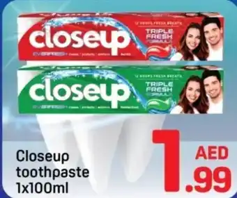 Closeup toothpaste