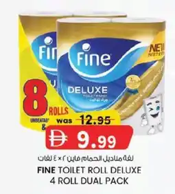 KM Trading Fine toilet roll deluxe 4 roll dual pack offer