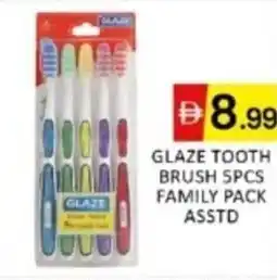 Al Madina Hypermarket Glaze tooth brush 5pcs family pack offer