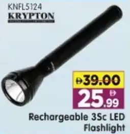 Al Madina Hypermarket KRYPTON Rechargeable 3Sc LED Flashlight offer