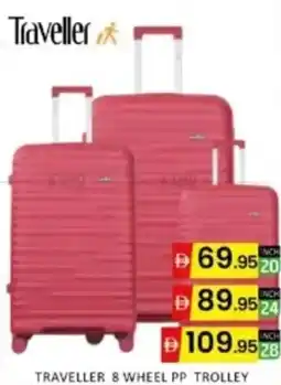 Al Madina Hypermarket Traveller 8 wheel pp trolley offer