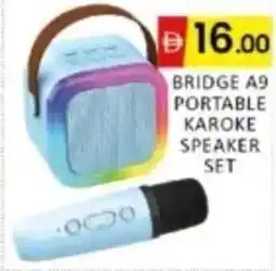Al Madina Hypermarket Bridge a9 portable karoke speaker set offer