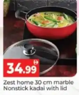 Al Madina Hypermarket Zest home marble Nonstick kadai with lid offer