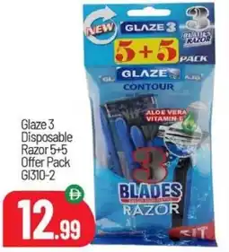 Bigmart Glaze 3 Disposable Razor 5+5 Offer Pack G1310-2 offer