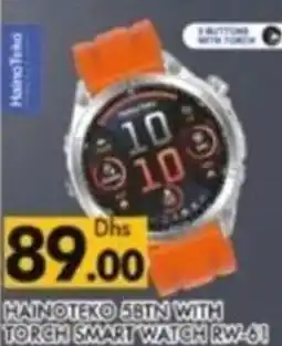 Al Madina Hainoteko 58TN with torch smart watch RW-61 offer