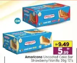 Al Madina Hypermarket Americana Uncoated Cake Bar Strawberry Vanilla offer