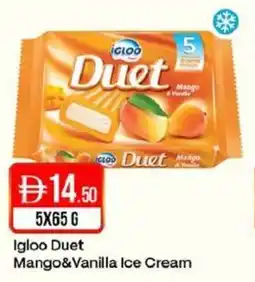 West Zone Supermarket Igloo Duet Mango&Vanilla Ice Cream offer