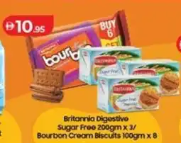 Lulu Hypermarket Britannia digestive sugar free bourbon cream biscuits offer