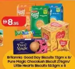 Lulu Hypermarket Britannia good day biscuits pure magic chocolush biscuit little hearts biscuits offer