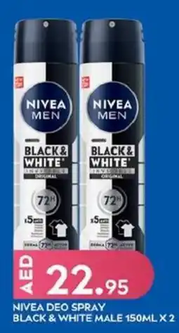 West Zone Supermarket Nivea deo spray black & white male offer