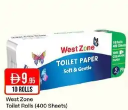 West Zone Supermarket West zone toilet rolls offer