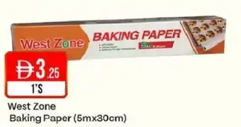 West Zone Supermarket West zone baking paper offer