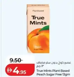 Lulu Hypermarket True mints plant based peach sugar free offer