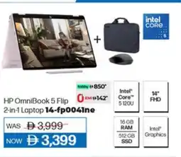 Lulu Hypermarket Hp omnibook 5 flip 142 core™ 2-in-1 laptop 14-fp0041ne offer