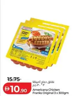 Lulu Hypermarket Americana chicken franks original offer