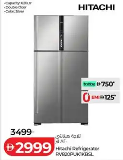 Lulu Hypermarket Hitachi refrigerator rv820pukikbsl offer
