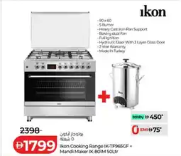 Lulu Hypermarket Ikon cooking range ik-tf965gf+ mandi maker ik-801m offer