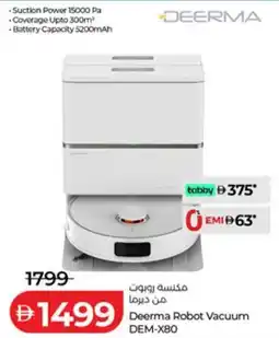 Lulu Hypermarket Deerma robot vacuum dem-x80 offer