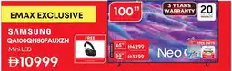 Emax Samsung qa100qn80fauxzn mini led 100" offer
