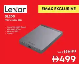 Emax Lexar sl200 itb portable ssd offer