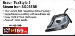 Emax Braun texstyle 3 steam iron s13055bk offer
