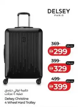 Lulu Hypermarket Delsey Christine 4 Wheel Hard Trolley offer