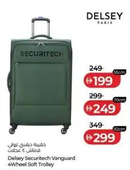 Lulu Hypermarket Delsey Securitech Vanguard 4Wheel Soft Trolley offer
