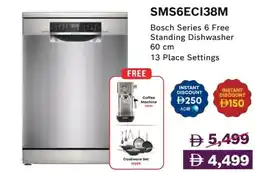Emax SMS6ECI38M Bosch Series 6 Free Standing Dishwasher offer