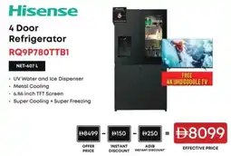 Emax Hisense 4 Door Refrigerator RQ9P780TTB1 offer