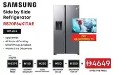 Emax Samsung Side by Side Refrigerator RS70F64KITAE offer
