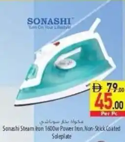 Safeer Market Sonashi Steam Iron 1600w Power Iron. Non-Stick Coated Soleplate offer