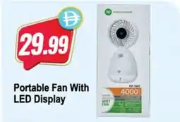 Almaya supermarket Portable fan with led display offer