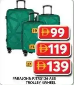 Grand Hyper Market Parajohn pjtr3126 abs trolley 4wheel 27 offer