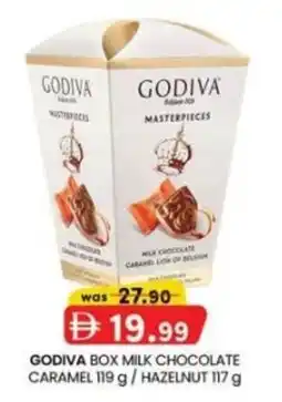 KM Trading Godiva box milk chocolate caramel / hazelnut offer