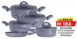 KM Trading Royalford aluminium cookware set RF9555BGE offer