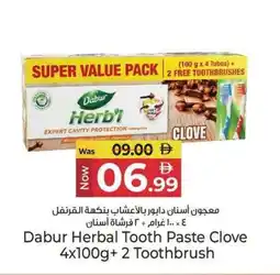 Kenz Hypermarket Dabur Herbal Tooth Paste Clove + 2 Toothbrush offer