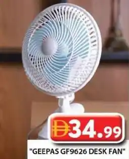Grand Hyper Market Geepas desk fan offer