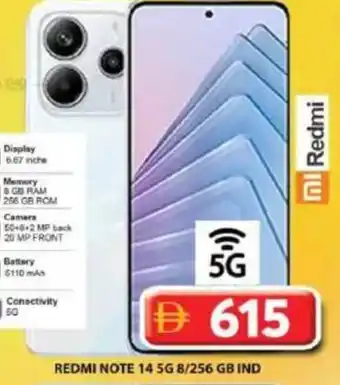 Grand Hyper Market REDMI NOTE 14 5G 8/256 GB IND offer