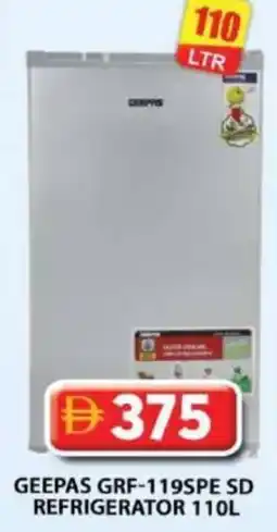 Grand Hyper Market GEEPAS GRF-119SPE SD REFRIGERATOR 110L offer