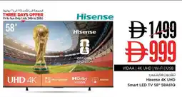Nesto Hisense 4k uhd smart led tv 58" 58a61q offer