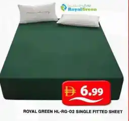 Grand Hyper Market Royal green hl-rg-02 single fitted sheet offer