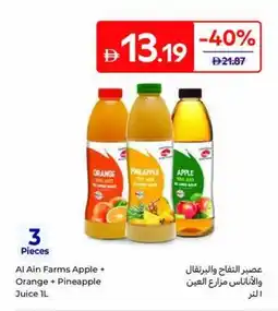 Carrefour Al Ain Farms Apple + Orange + Pineapple Juice offer