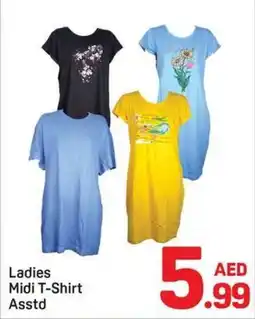Day To Day Ladies midi t-shirt asstd offer